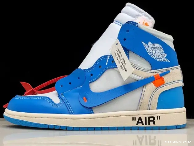 AQ0818-148 UNC Powder Off-White 1 Air Blue Jordan 0525